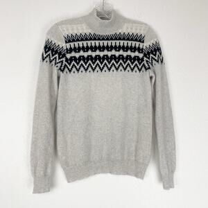 C by Bloomingdale's Sweater‎ Womens Small 100% Cashmere 2-ply Nordic Fair Isle S